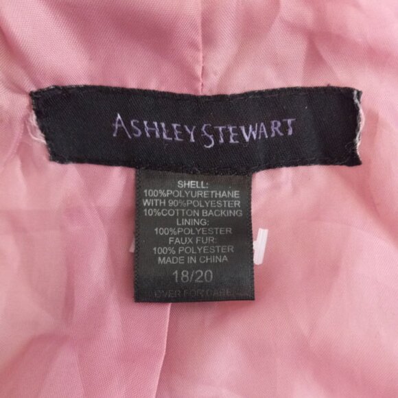 Ashley Stewart Women's Faux Fur Pink Jacket Coat Size 18/20 - Picture 7 of 12